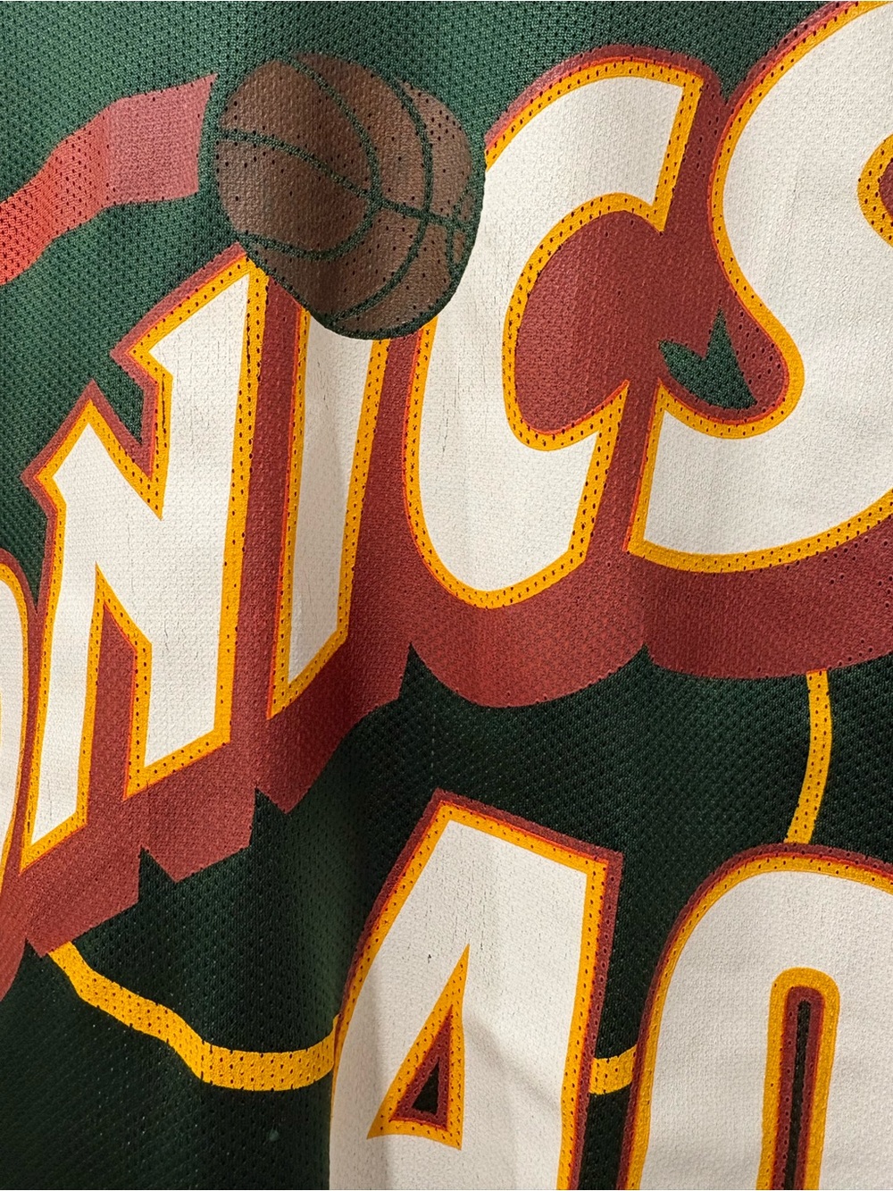 Vintage Seattle SuperSonics #40 Green Basketball Jersey Champion Shawn Kemp - Picture 5 of 7